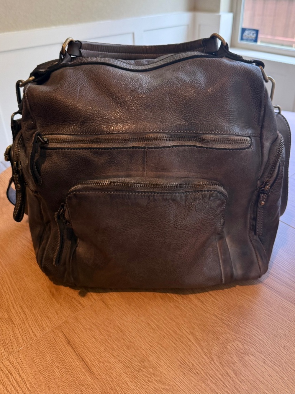 Lusher leather backpack